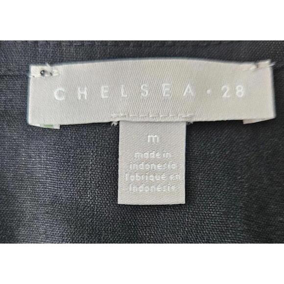 Chelsea 28 Women's Black Puff-Sleeve Romper Size Medium NWT - Picture 4 of 8